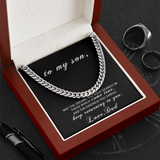 To My Son Gift From Dad-May Your Dreams Come True Cuban Chain Necklace