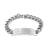 Aunt Gifts, Thank you for being there every day, Thank You Gifts For Aunt, Birthday Christmas Cuban Chain Stainless Steel Bracelet For Aunt